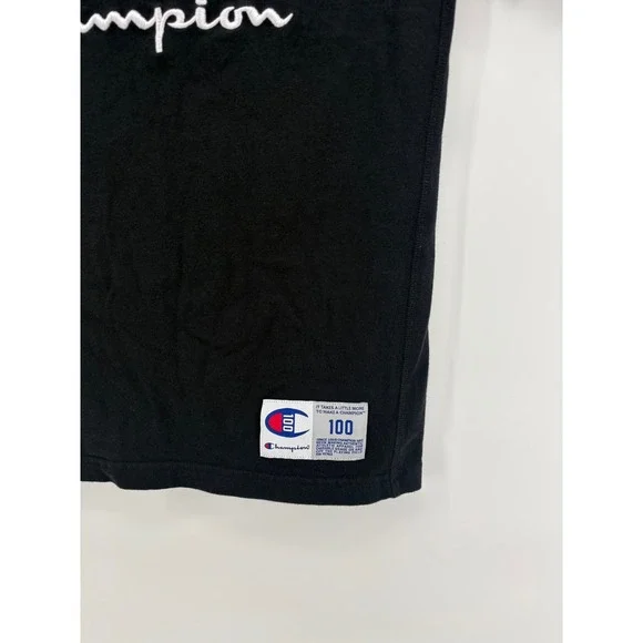 Champion T-Shirt Mens Small Black 100th Anniversary Embroidered Logo - Picture 3 of 8